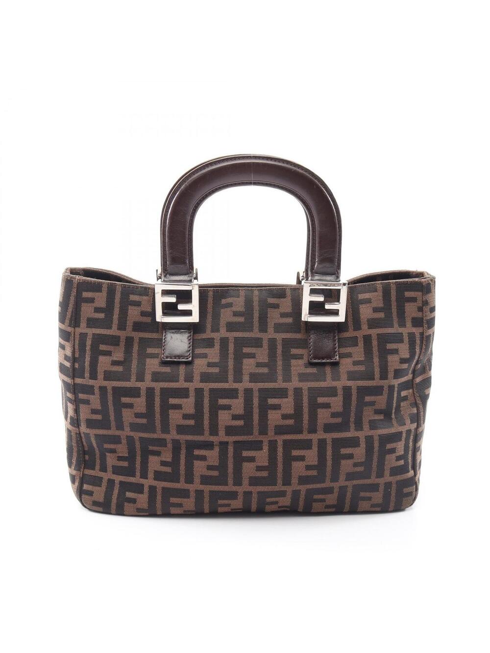 Fendi Zucca Tote Handbag Canvas Leather #362893F11B
